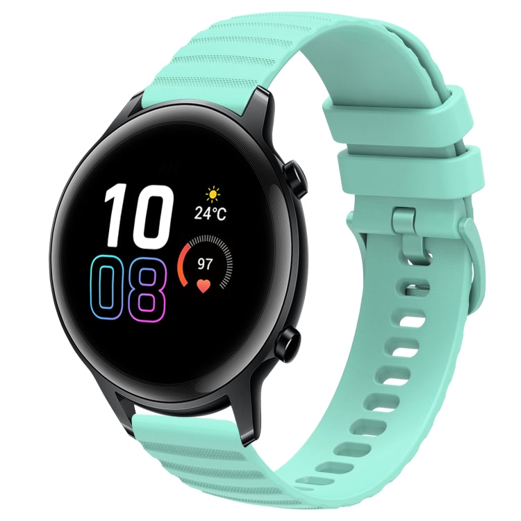 For Honor Magic Watch2 42mm 20mm Wavy Dot Pattern Solid Color Silicone Watch Band