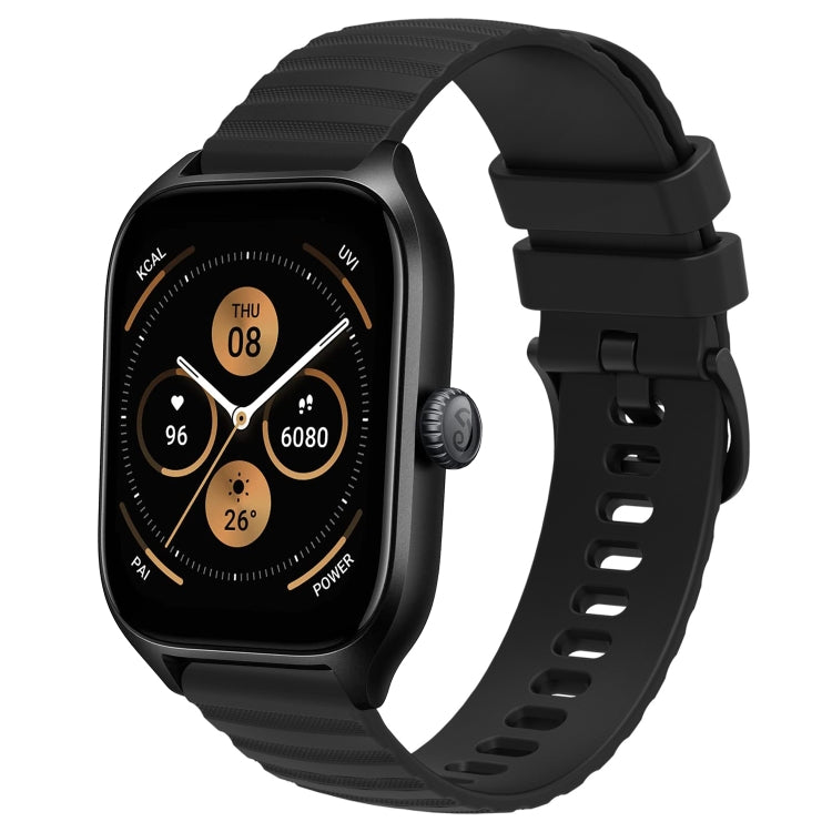 For Amazfit GTS 4 20mm Wavy Dot Pattern Solid Color Silicone Watch Band