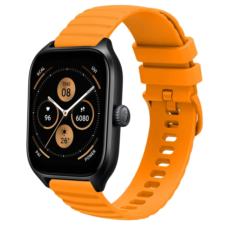 For Amazfit GTS 4 20mm Wavy Dot Pattern Solid Color Silicone Watch Band