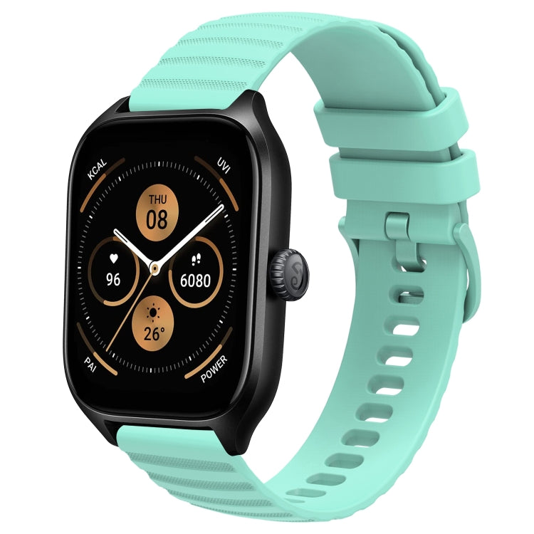 For Amazfit GTS 4 20mm Wavy Dot Pattern Solid Color Silicone Watch Band