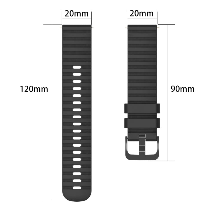 For Amazfit GTS 2 Mini 20mm Wavy Dot Pattern Solid Color Silicone Watch Band