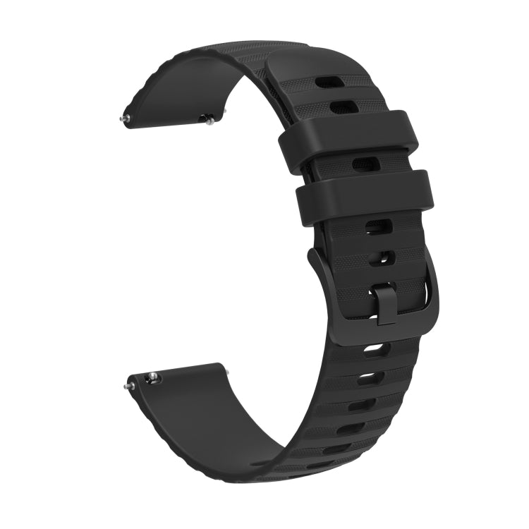 For Amazfit Pop 20mm Wavy Dot Pattern Solid Color Silicone Watch Band