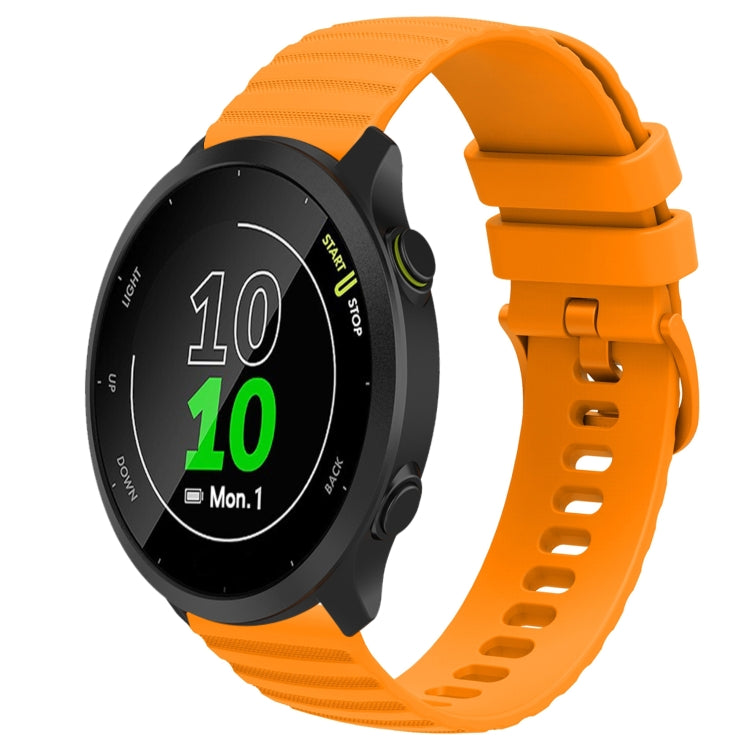 For Garmin Forerunner 158 20mm Wavy Dot Pattern Solid Color Silicone Watch Band