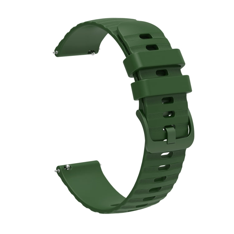 For Garmin Venu 20mm Wavy Dot Pattern Solid Color Silicone Watch Band