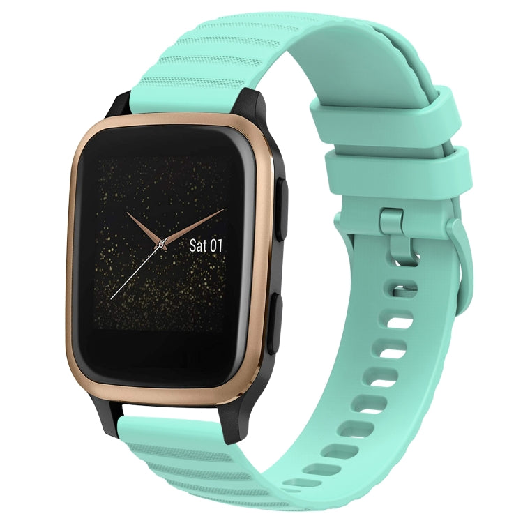 For Garmin Venu SQ 20mm Wavy Dot Pattern Solid Color Silicone Watch Band