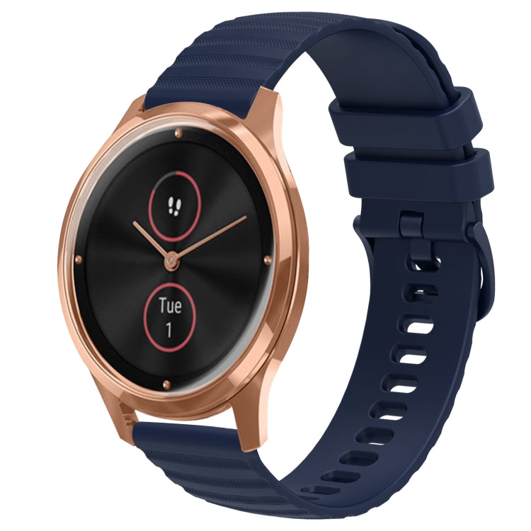 For Garminmove Luxe 20mm Wavy Dot Pattern Solid Color Silicone Watch Band