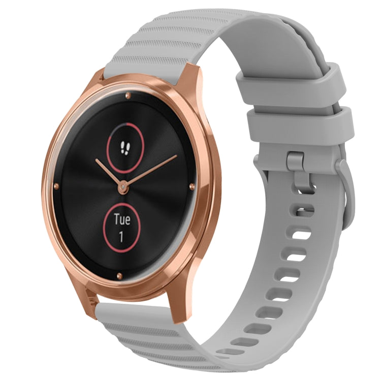 For Garminmove Luxe 20mm Wavy Dot Pattern Solid Color Silicone Watch Band