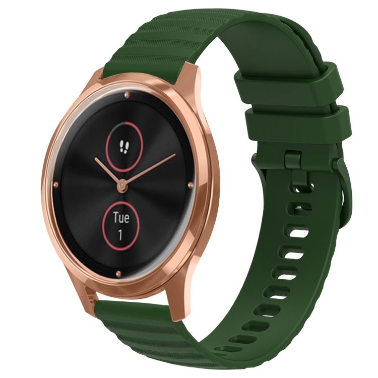 For Garminmove Luxe 20mm Wavy Dot Pattern Solid Color Silicone Watch Band