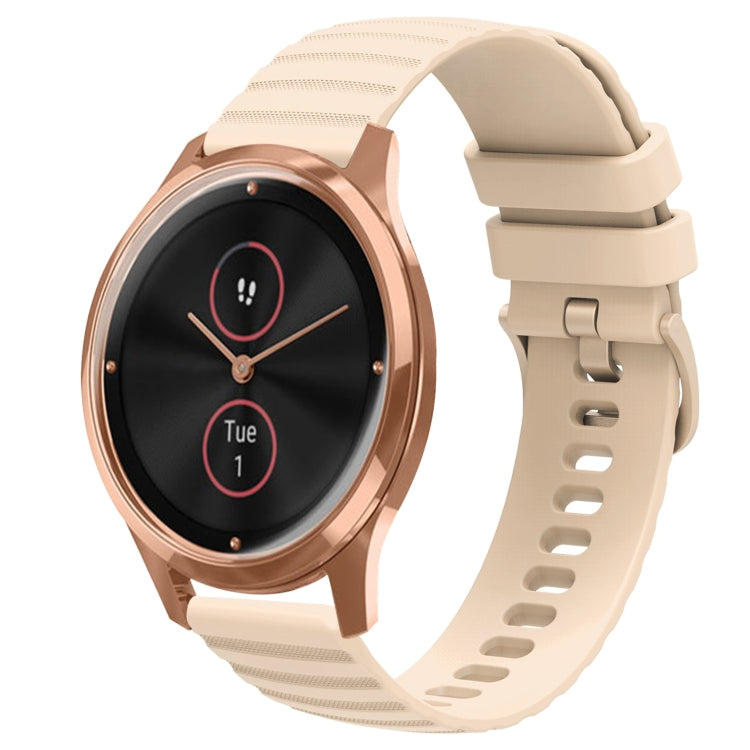 For Garminmove Luxe 20mm Wavy Dot Pattern Solid Color Silicone Watch Band