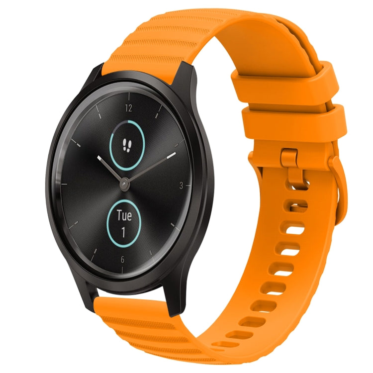 For Garminmove Style 20mm Wavy Dot Pattern Solid Color Silicone Watch Band