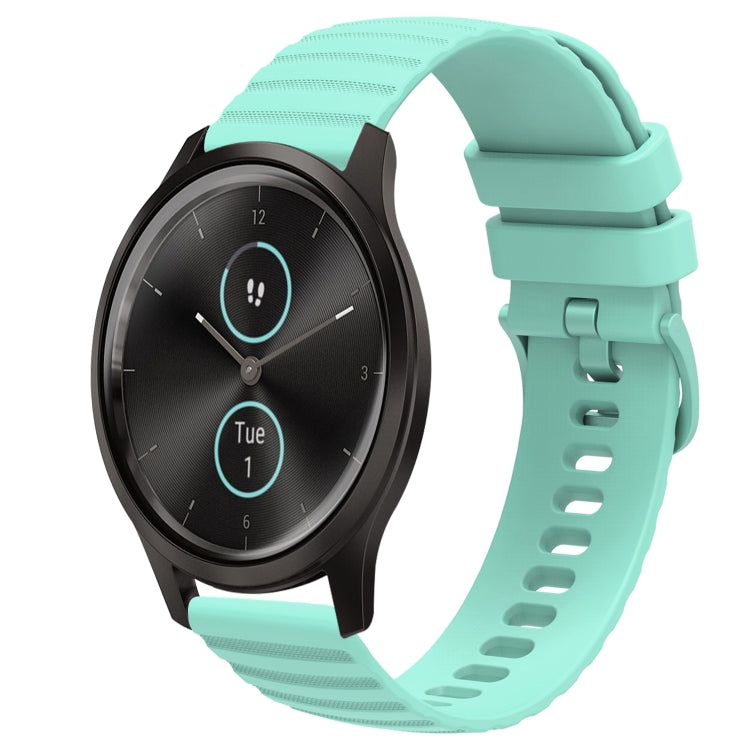For Garminmove Style 20mm Wavy Dot Pattern Solid Color Silicone Watch Band