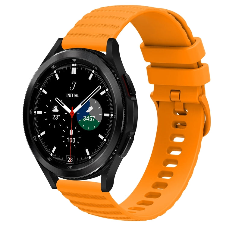For Samsung  Galaxy Watch 4 Classic 42mm 20mm Wavy Dot Pattern Solid Color Silicone Watch Band