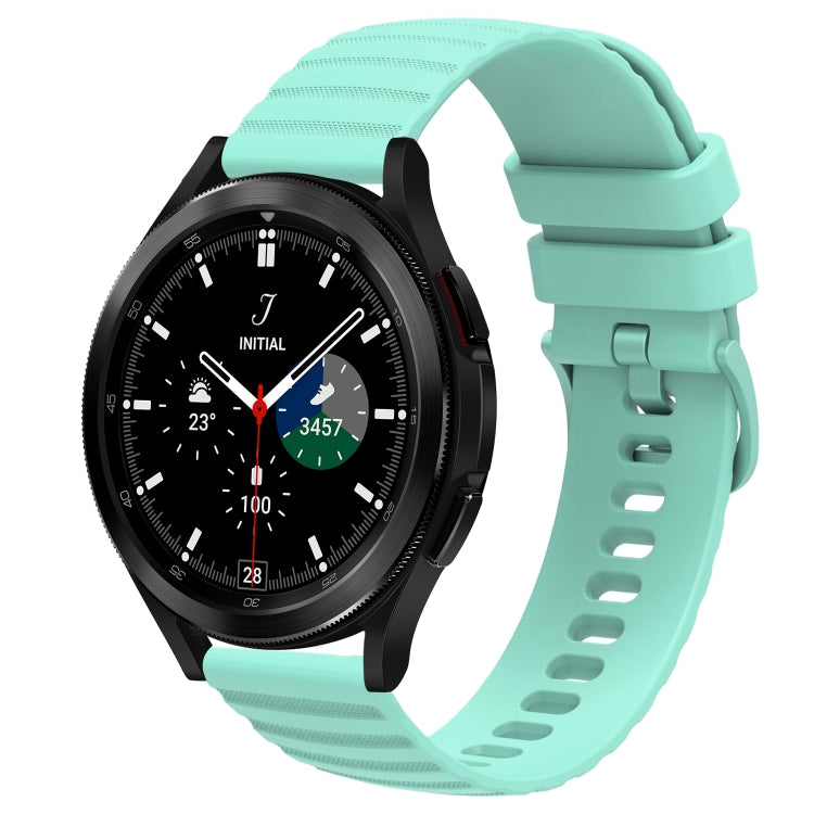 For Samsung  Galaxy Watch 4 Classic 46mm 20mm Wavy Dot Pattern Solid Color Silicone Watch Band