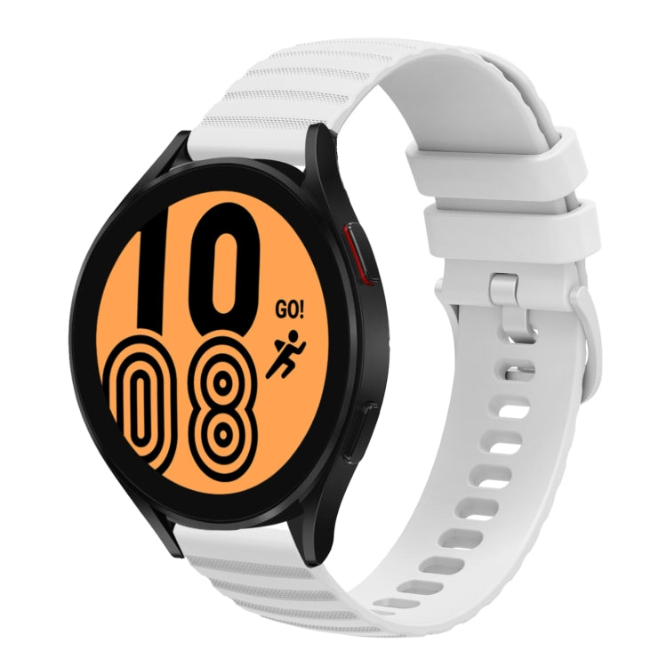 For Samsung Galaxy Watch 46mm 22mm Wavy Dot Pattern Solid Color Silicone Watch Band