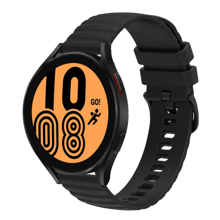 For Samsung Galaxy Watch 46mm 22mm Wavy Dot Pattern Solid Color Silicone Watch Band
