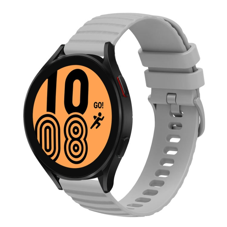 For Samsung Galaxy Watch 46mm 22mm Wavy Dot Pattern Solid Color Silicone Watch Band