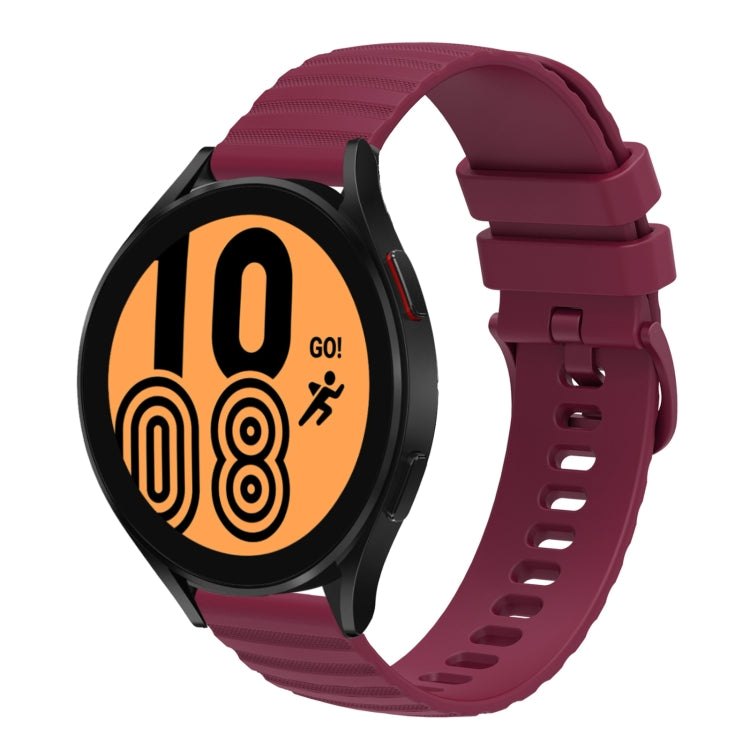 For Samsung Galaxy Watch 46mm 22mm Wavy Dot Pattern Solid Color Silicone Watch Band