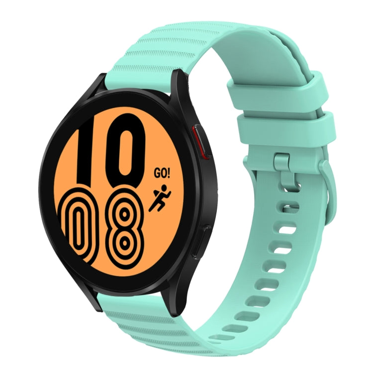 For Samsung Galaxy Watch 46mm 22mm Wavy Dot Pattern Solid Color Silicone Watch Band