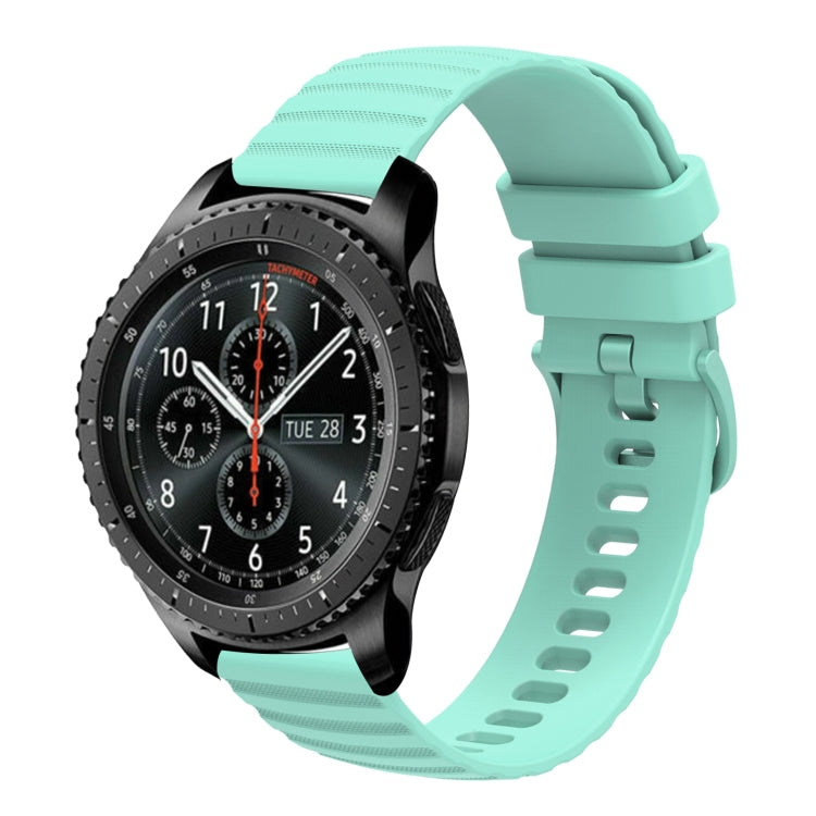 For Samsung Gear S3 Frontier 22mm Wavy Dot Pattern Solid Color Silicone Watch Band