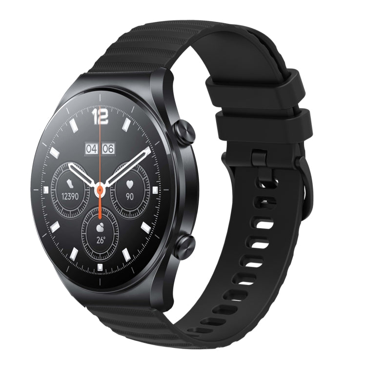 For Xiaomi MI Watch S1 22mm Wavy Dot Pattern Solid Color Silicone Watch Band