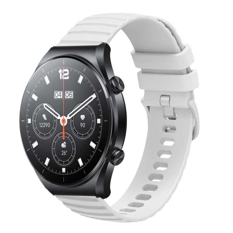 For Xiaomi MI Watch S1 Pro 22mm Wavy Dot Pattern Solid Color Silicone Watch Band