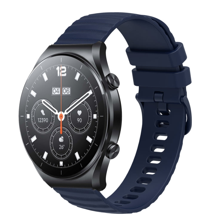 For Xiaomi MI Watch S1 Pro 22mm Wavy Dot Pattern Solid Color Silicone Watch Band