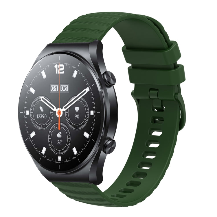 For Xiaomi MI Watch S1 Pro 22mm Wavy Dot Pattern Solid Color Silicone Watch Band