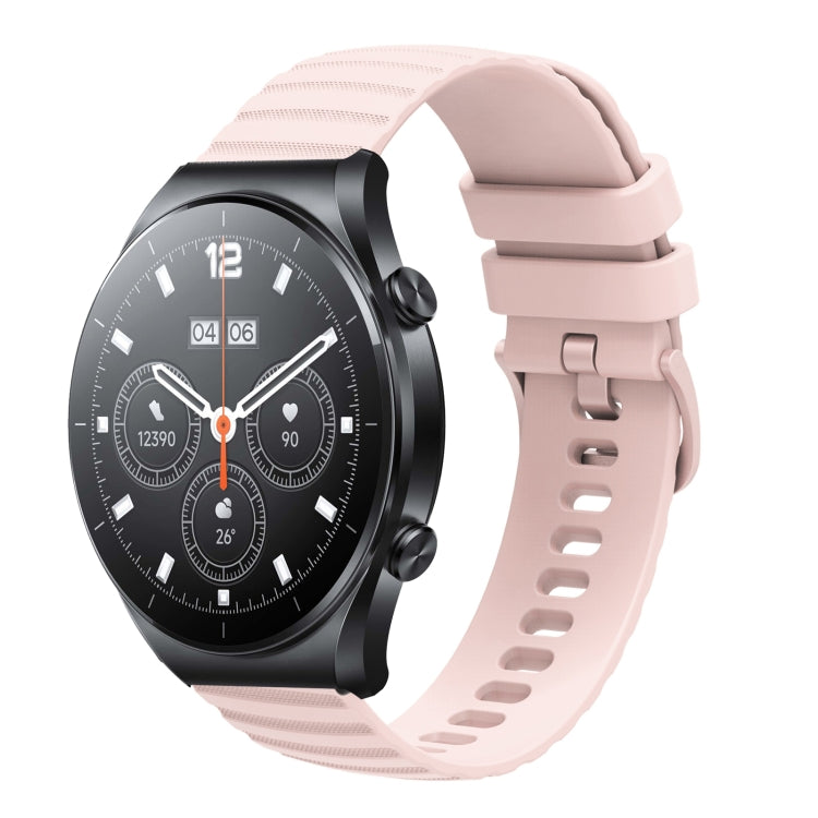 For Xiaomi MI Watch S1 Pro 22mm Wavy Dot Pattern Solid Color Silicone Watch Band