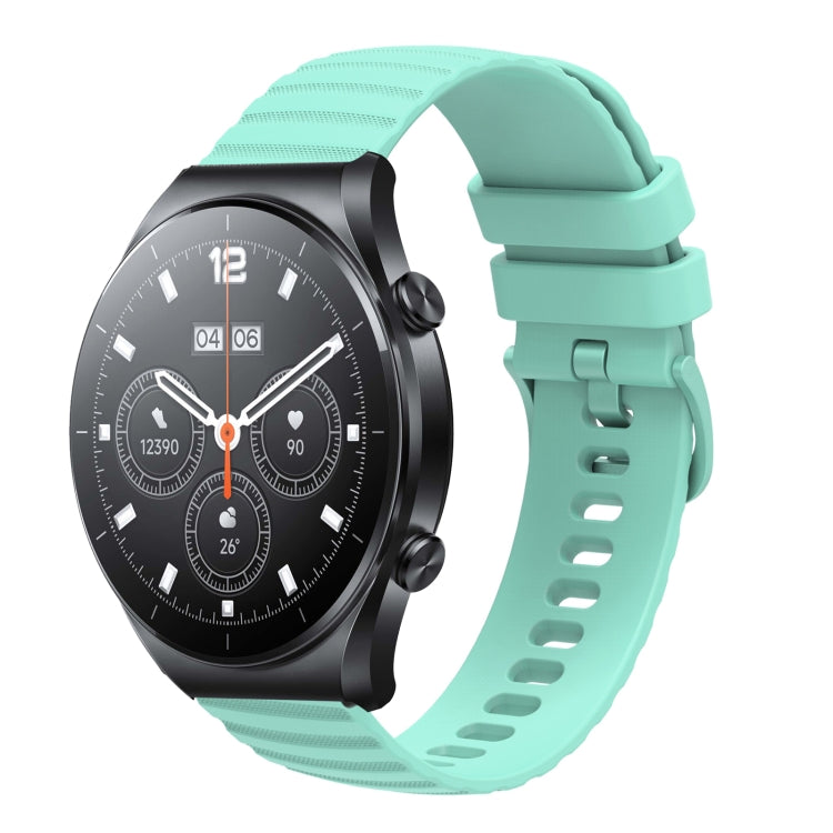 For Xiaomi MI Watch S1 Pro 22mm Wavy Dot Pattern Solid Color Silicone Watch Band