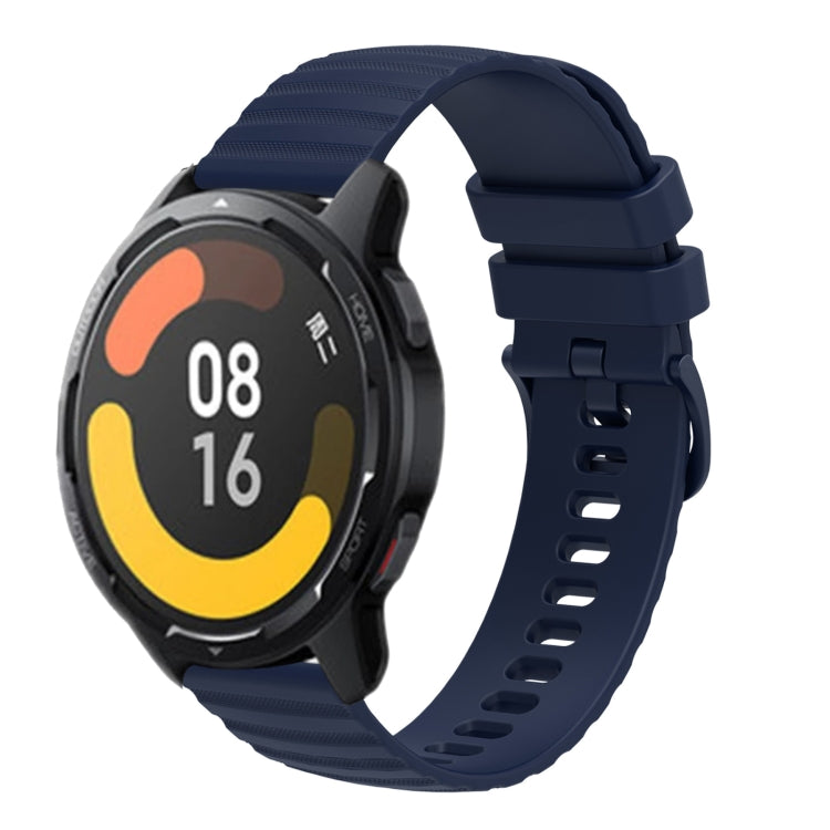 For Xiaomi MI Watch Color 2 22mm Wavy Dot Pattern Solid Color Silicone Watch Band