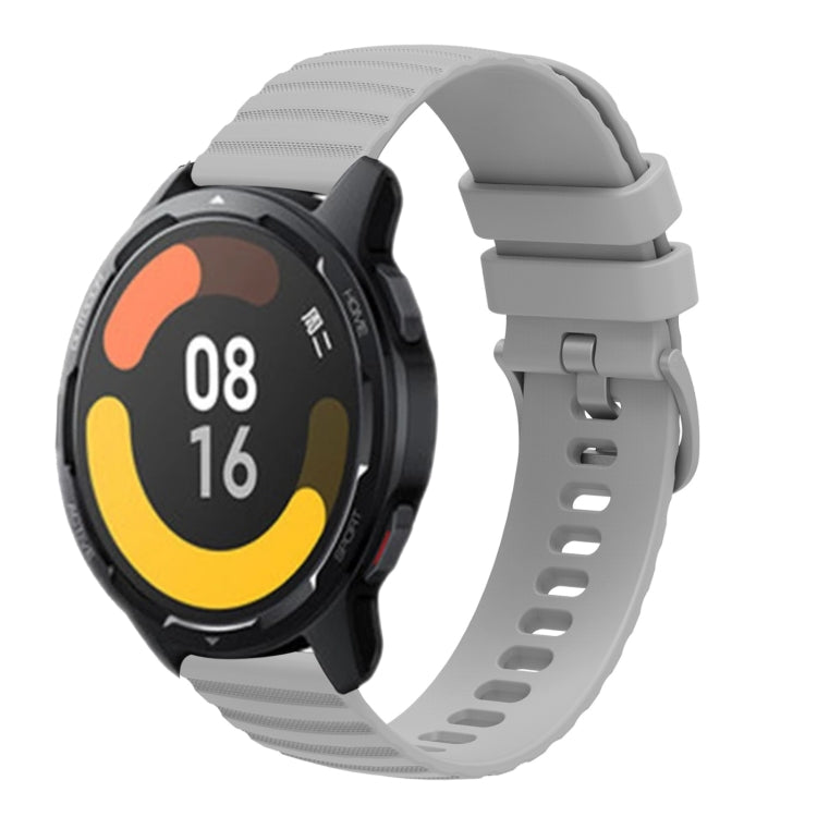 For Xiaomi MI Watch Color 2 22mm Wavy Dot Pattern Solid Color Silicone Watch Band