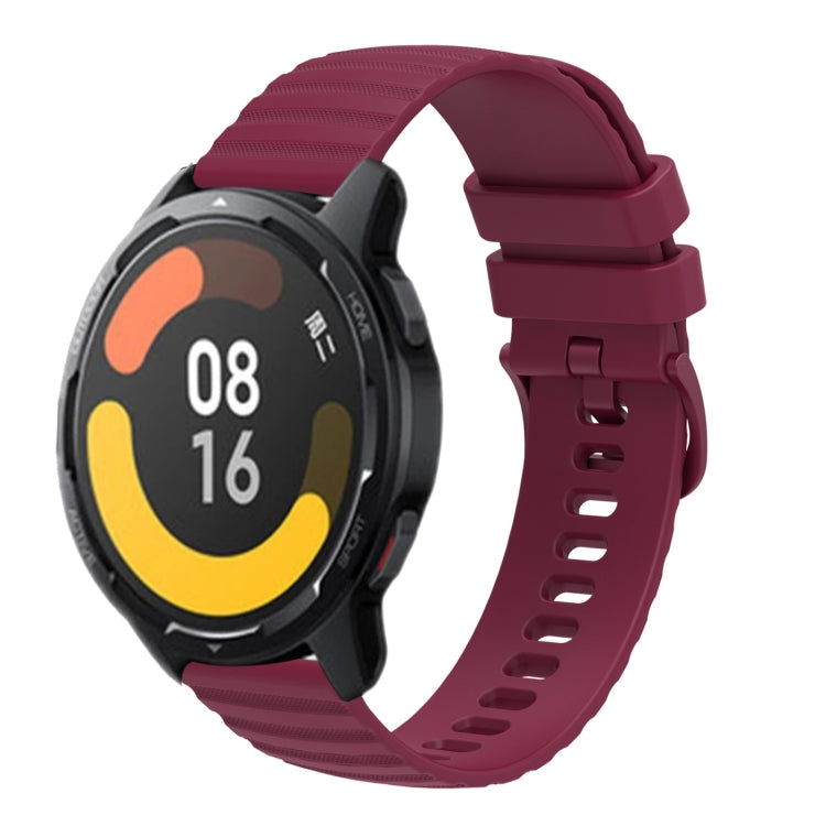 For Xiaomi MI Watch Color 2 22mm Wavy Dot Pattern Solid Color Silicone Watch Band