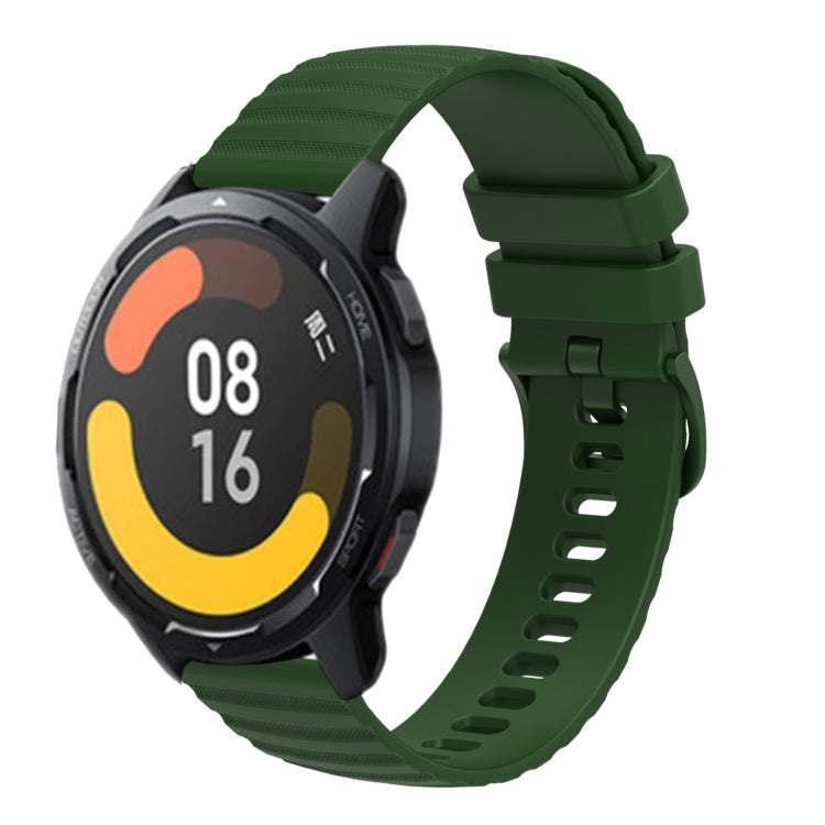 For Xiaomi MI Watch Color 2 22mm Wavy Dot Pattern Solid Color Silicone Watch Band