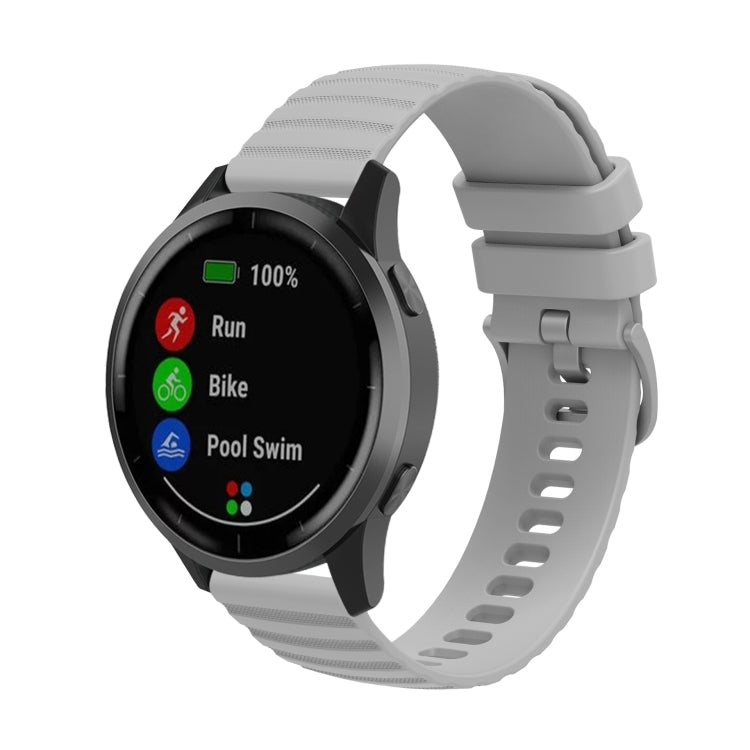 For Xiaomi MI Watch Color 22mm Wavy Dot Pattern Solid Color Silicone Watch Band