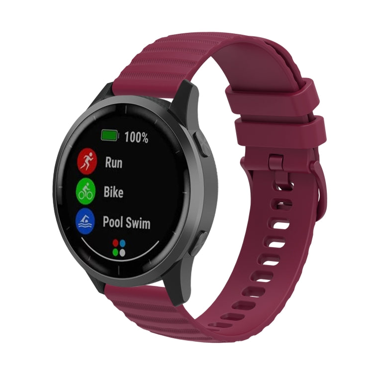 For Xiaomi MI Watch Color 22mm Wavy Dot Pattern Solid Color Silicone Watch Band