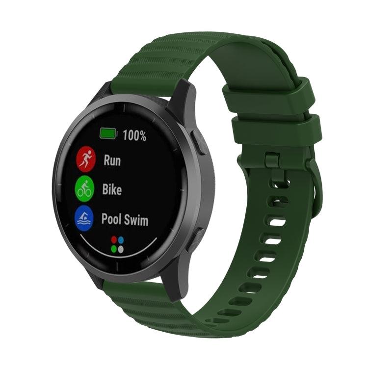 For Xiaomi MI Watch Color 22mm Wavy Dot Pattern Solid Color Silicone Watch Band