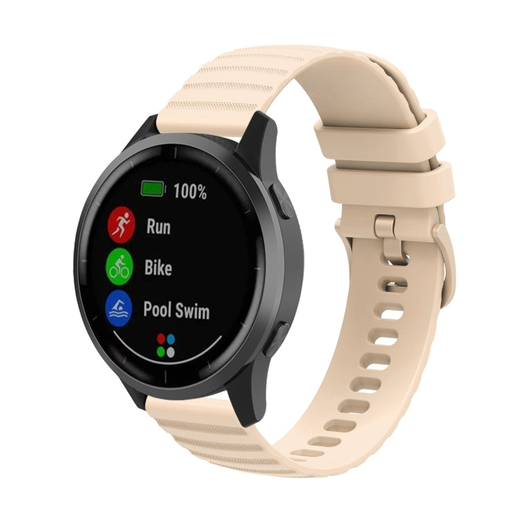 For Xiaomi MI Watch Color 22mm Wavy Dot Pattern Solid Color Silicone Watch Band