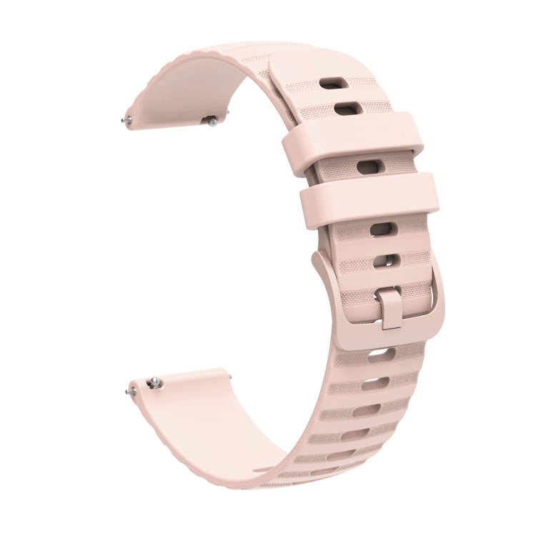 For Amazfit 3 22mm Wavy Dot Pattern Solid Color Silicone Watch Band