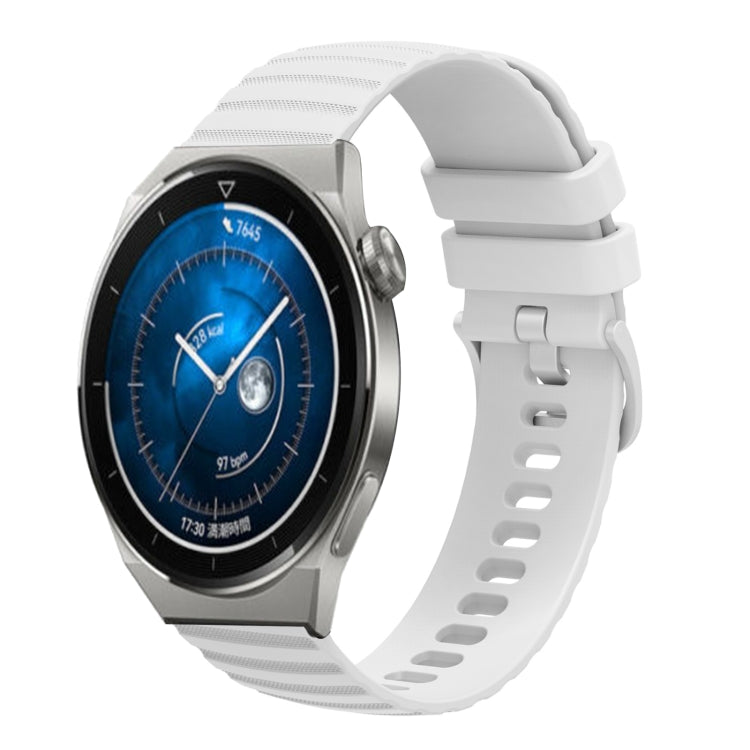 For Huawei Watch GT3 Pro 46mm 22mm Wavy Dot Pattern Solid Color Silicone Watch Band