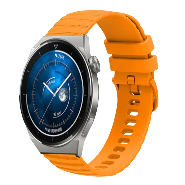 For Huawei Watch GT3 Pro 46mm 22mm Wavy Dot Pattern Solid Color Silicone Watch Band