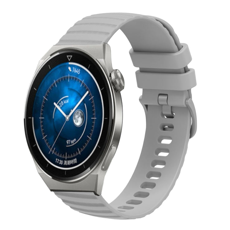 For Huawei Watch GT3 Pro 46mm 22mm Wavy Dot Pattern Solid Color Silicone Watch Band