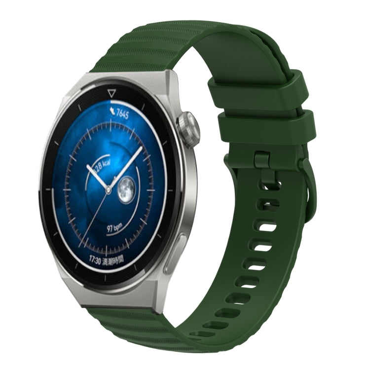 For Huawei Watch GT3 Pro 46mm 22mm Wavy Dot Pattern Solid Color Silicone Watch Band