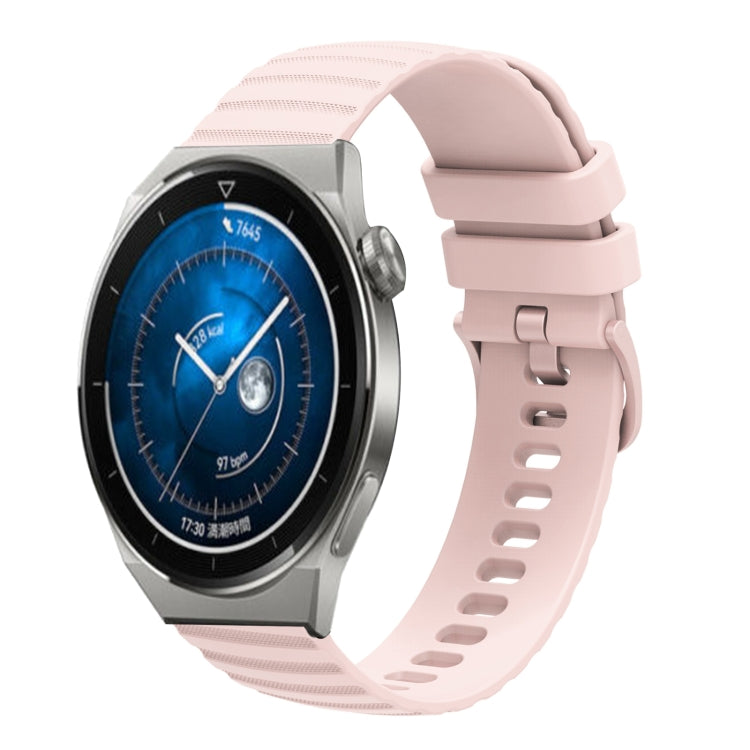 For Huawei Watch GT3 Pro 46mm 22mm Wavy Dot Pattern Solid Color Silicone Watch Band