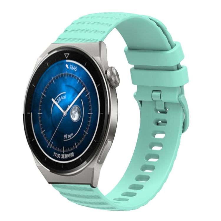 For Huawei Watch GT3 Pro 46mm 22mm Wavy Dot Pattern Solid Color Silicone Watch Band