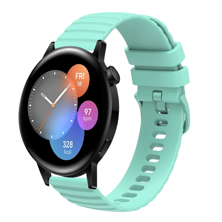 For Huawei Watch GT3 46mm 22mm Wavy Dot Pattern Solid Color Silicone Watch Band