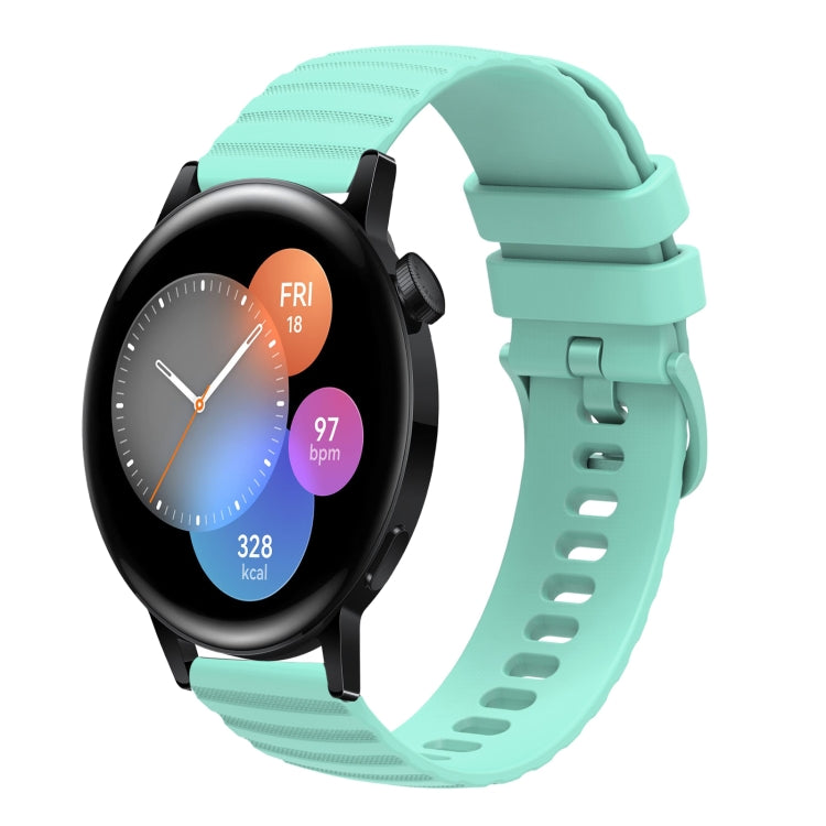 For Huawei Watch 3 22mm Wavy Dot Pattern Solid Color Silicone Watch Band