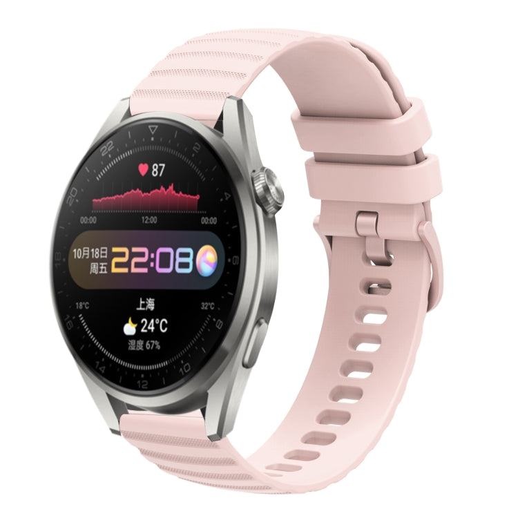 For Huawei Watch 3 Pro 22mm Wavy Dot Pattern Solid Color Silicone Watch Band