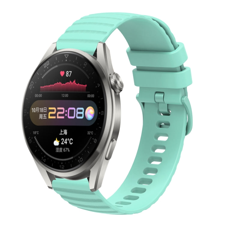 For Huawei Watch 3 Pro 22mm Wavy Dot Pattern Solid Color Silicone Watch Band