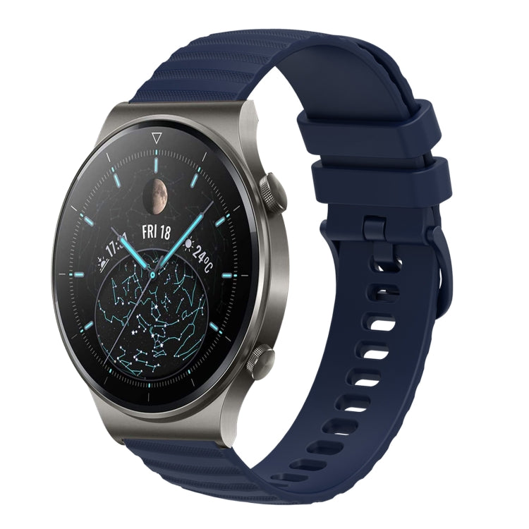 For Huawei GT2 Pro 22mm Wavy Dot Pattern Solid Color Silicone Watch Band
