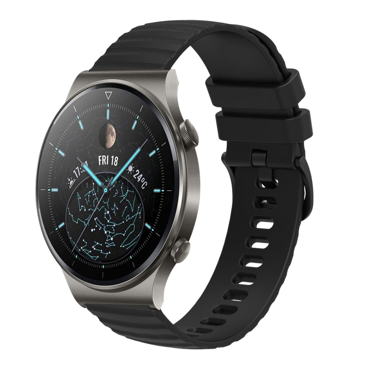 For Huawei GT2 Pro 22mm Wavy Dot Pattern Solid Color Silicone Watch Band